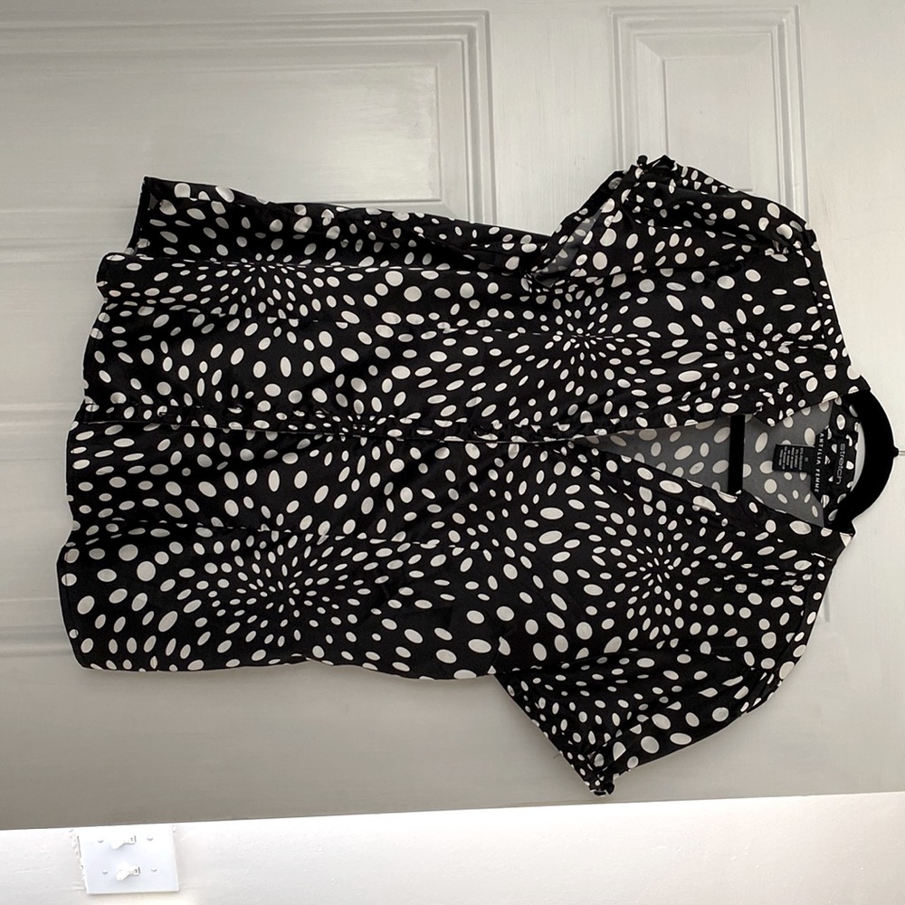 Black and white blouse